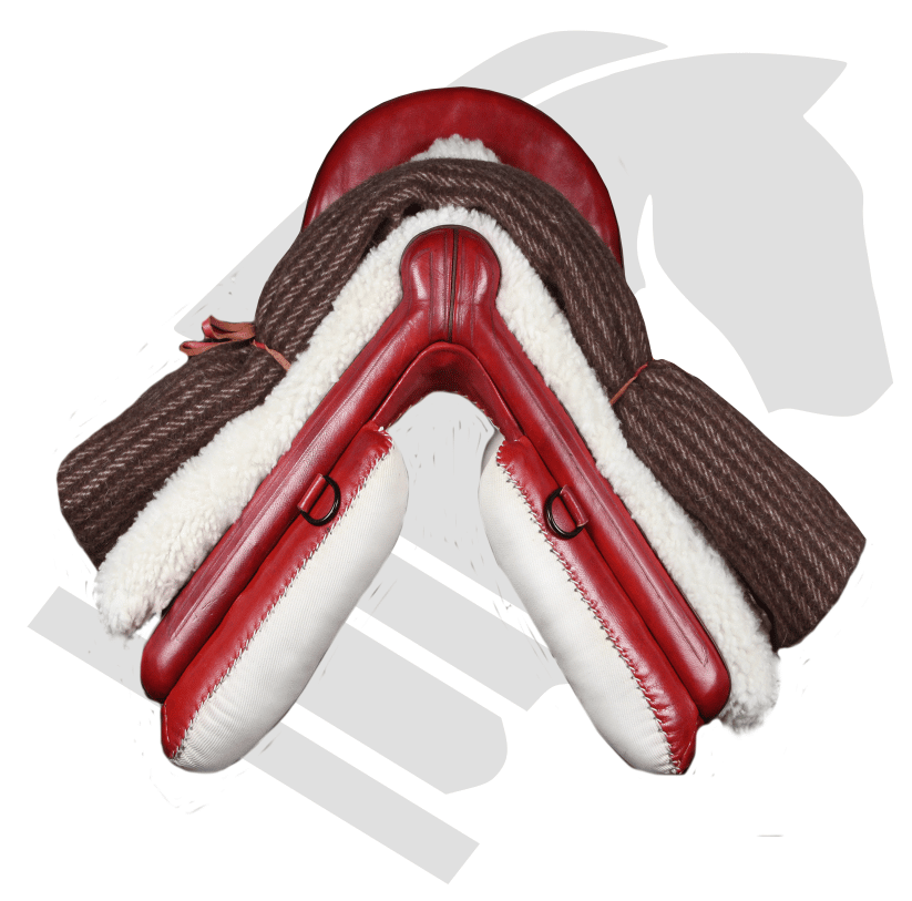 SILLA VAQUERA LEBRIJA COLOR CEREZA - Tienda Hípica Online | D’Hispania ®