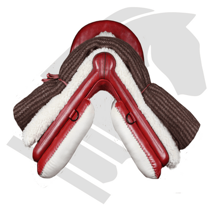 SILLA VAQUERA LEBRIJA COLOR CEREZA - Tienda Hípica Online | D’Hispania ®