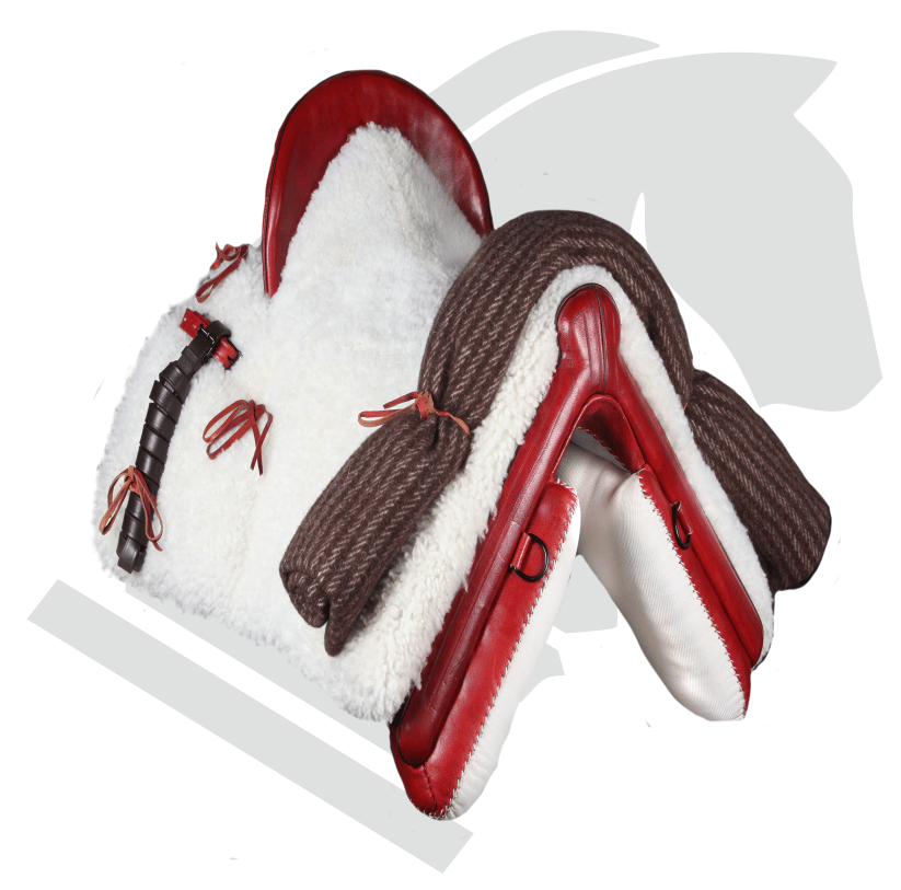 SILLA VAQUERA LEBRIJA COLOR CEREZA - Tienda Hípica Online | D’Hispania ®