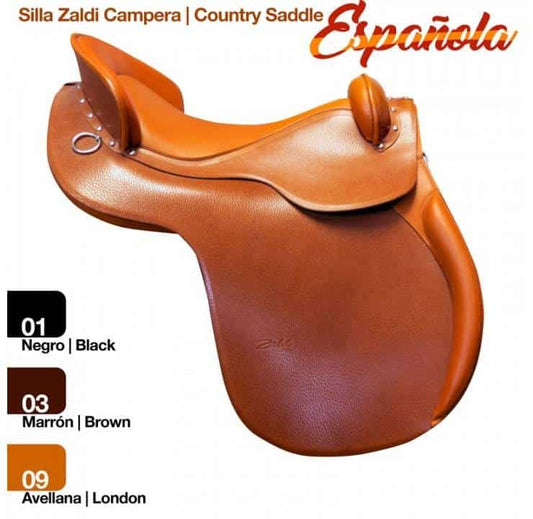 SILLA ZALDI CAMPERA ESPAÑOLA - Tradicional Preparación Potros Doma Vaquera Asiento Goma - Tienda Hípica Online | D’Hispania ®
