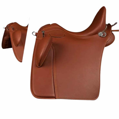 Silla de montar ZALDI Doma Drim Lusitanus para caballo Lusitano, silla de montar clásica para doma ecuestre.
