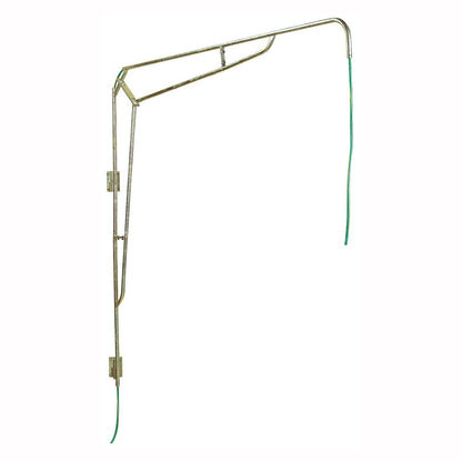 Soporte para manguera Stubbs S141 en almohazas y esponjas, ideal para organización y almacenamiento en establos y áreas hípicas.