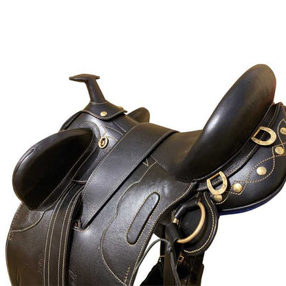 Silla Australiana con Pomo 17.5" - Kit Completo Cuero Premium - Tienda Hípica Online | D’Hispania ®