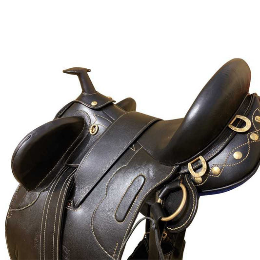 Silla Australiana con Pomo 17.5" - Kit Completo Cuero Premium - Tienda Hípica Online | D’Hispania ®
