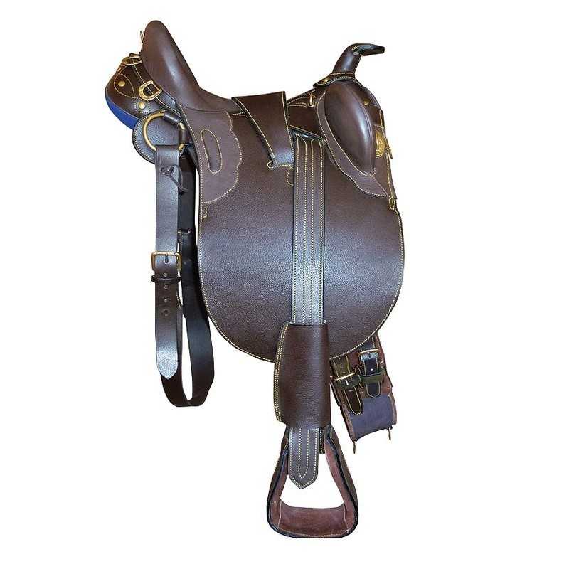 Silla Australiana con Pomo 17.5" - Kit Completo Cuero Premium - Tienda Hípica Online | D’Hispania ®