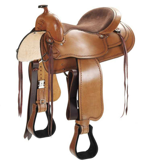 Silla Natowa N. 2215 - Doble Faldón Redondeado Asiento Serraje - Tienda Hípica Online | D’Hispania ®