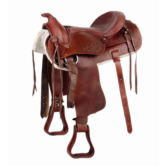 Silla Natowa NR 113 - Cuero Engrasado Asiento Liso 16" Doble Cincha - Tienda Hípica Online | D’Hispania ®