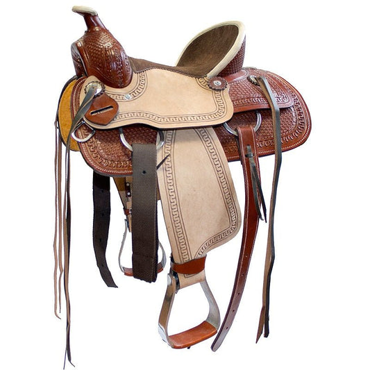 Silla Natowa de Trabajo Roper - Piel Vuelta Asiento Ante 14" 16" - Tienda Hípica Online | D’Hispania ®