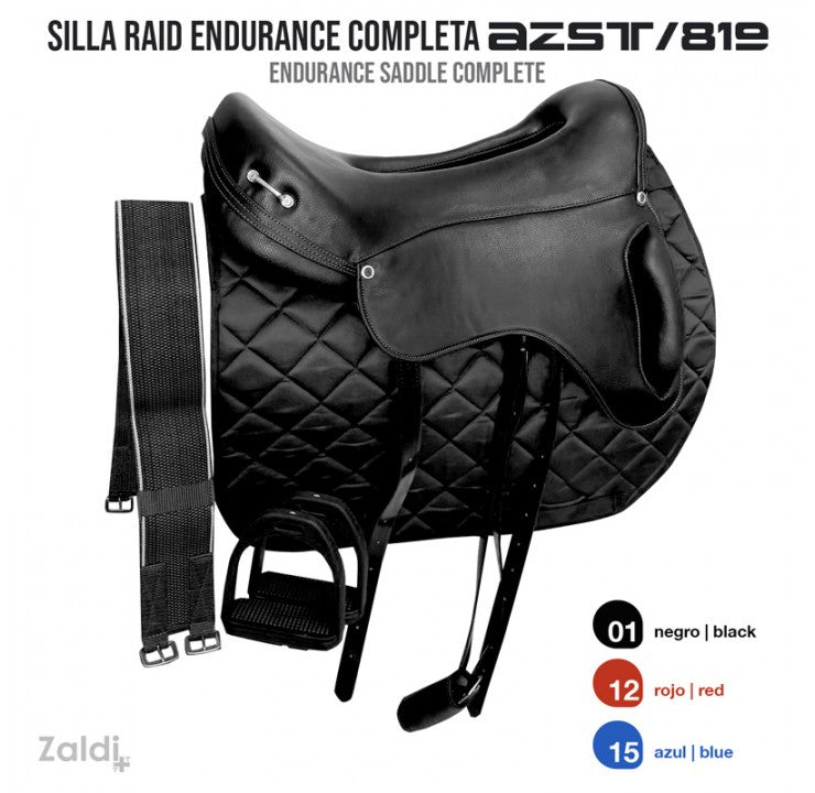 Silla Raid Endurance AZST 819 Completa - Económica Semi Faldón Rodillera - Tienda Hípica Online | D’Hispania ®