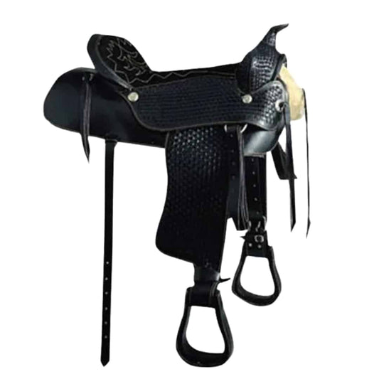 Silla Western Trenzada 16" 486 - Detalles Trenzados 3 Colores - Tienda Hípica Online | D’Hispania ®