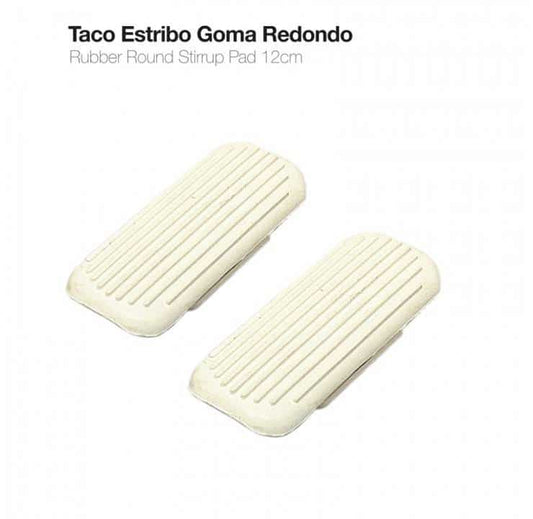 TACO ESTRIBO GOMA BLANCO REDONDO 31950 12cm PAR - Tienda Hípica Online | D’Hispania ®