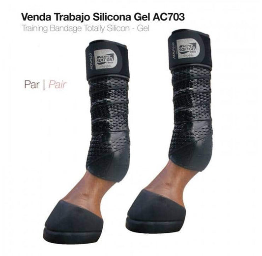 VENDA TRABAJO SILICONA GEL AC703 PAR NEGRO - Tienda Hípica Online | D’Hispania ®