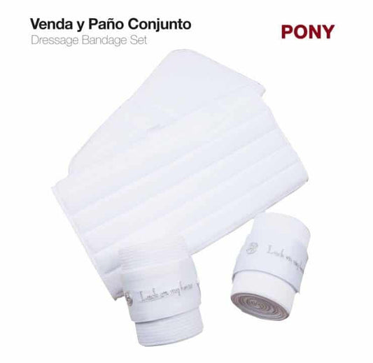 VENDA Y PAÑO CONJUNTO PAR BLANCO - Tienda Hípica Online | D’Hispania ®