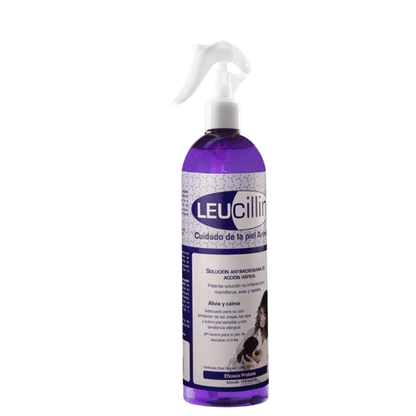 Desinfectante cicatrizante Zaldi Leucillin de 150ml, producto para la higiene y cuidado de heridas en animales.