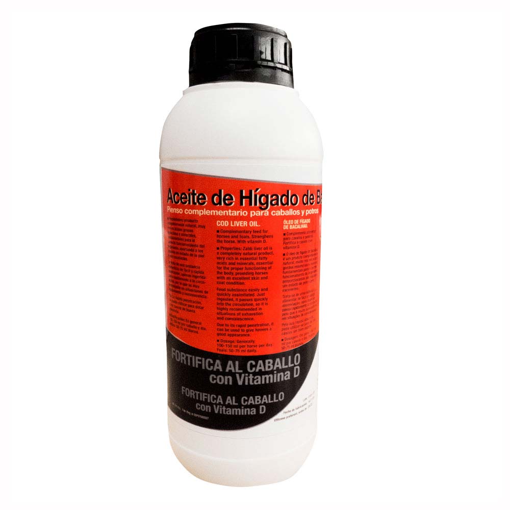 Zaldi Aceite Hígado de Bacalao Extra - Suplemento Vitamina D Equino - Tienda Hípica Online | D’Hispania ®