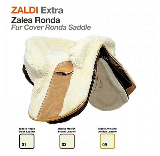 Zalea Zaldi Extra Ronda - Borreguillo Natural Silla Ronda Medida Personalizada - Tienda Hípica Online | D’Hispania ®