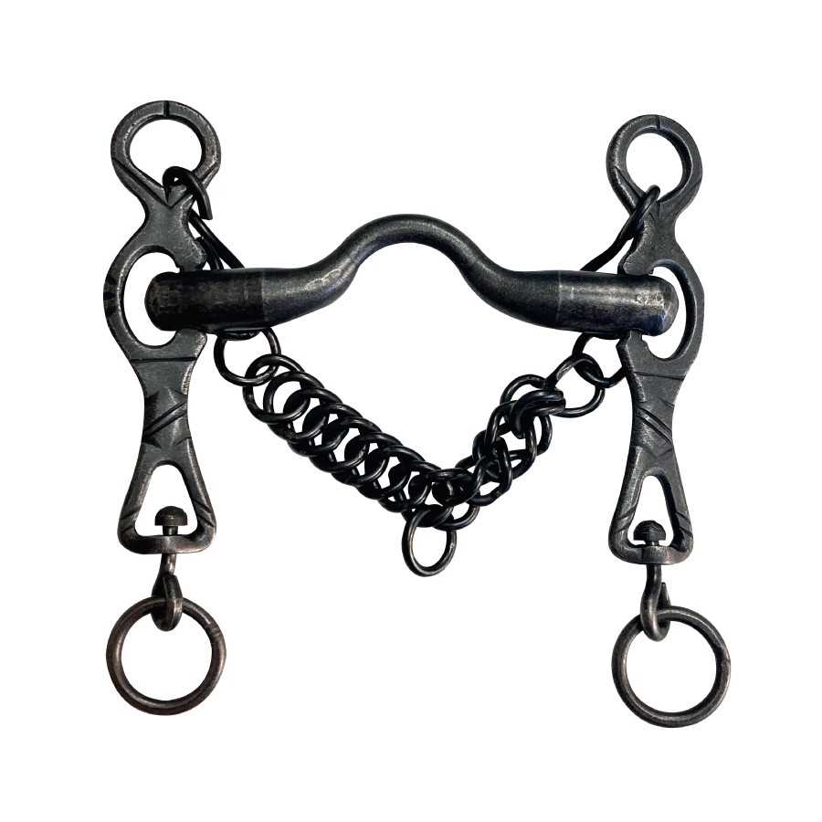 Bocado de fragua modelo portugués labrado, embocadura lisa