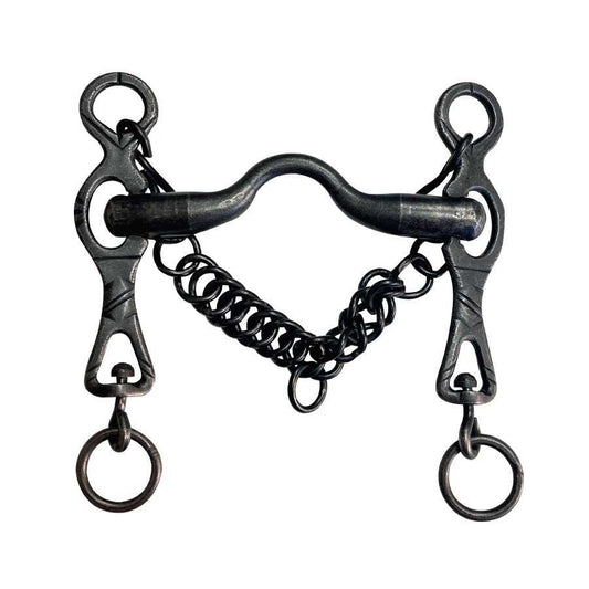 Bocado de fragua modelo portugués labrado, embocadura lisa