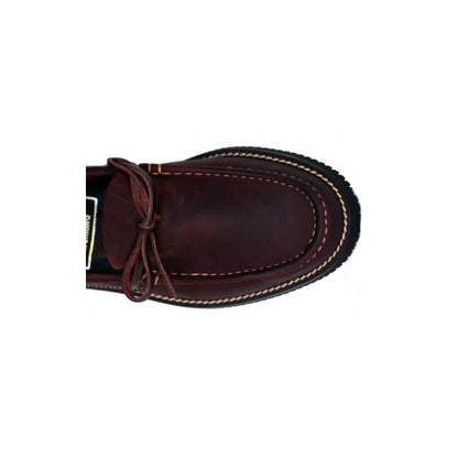 Zapato Comanche de piel rubí con cordones