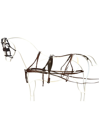 Enganche Doble Cuero/Nylon Pony