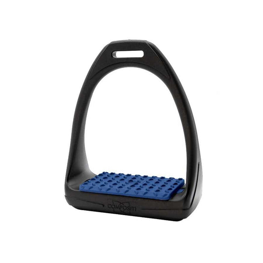 Estribo Compositi Reflex Soft para equitación, con estructura ligera y acolchado en color negro, diseñado para comodidad y seguridad.