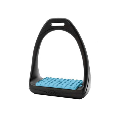 Estribo Compositi Reflex Soft para equitación, de color negro, con base acolchada y diseño ergonómico para mayor comodidad.