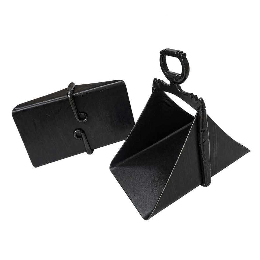 Estribos vaqueros de fragua articulados con caracol 13 × 23 cm (par)