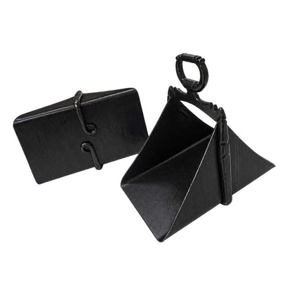 Estribos vaqueros de fragua articulados con caracol 13 × 23 cm (par)