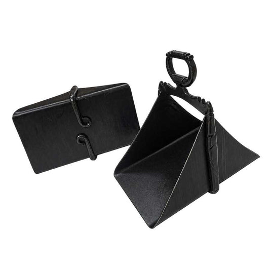 Estribos vaqueros de fragua articulados con caracol 13 × 23 cm (par)