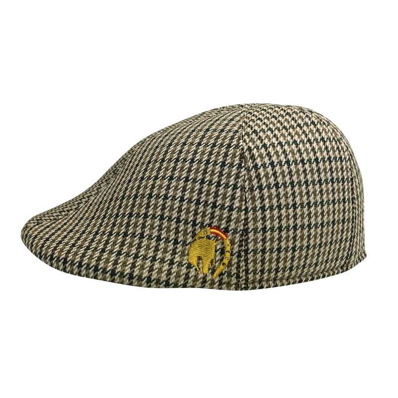 Gorra Hunter pata de gallo de la marca Tienda Hípica Online, estilo casual con diseño a cuadros en tonos neutros.