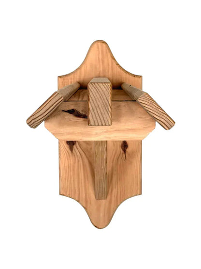 Monturero de madera sin barnizar para silla de montar