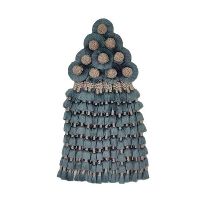 Deluxe azul grisáceo mosquero de seda, elegante y ligero, ideal para proteger contra insectos en el establo.