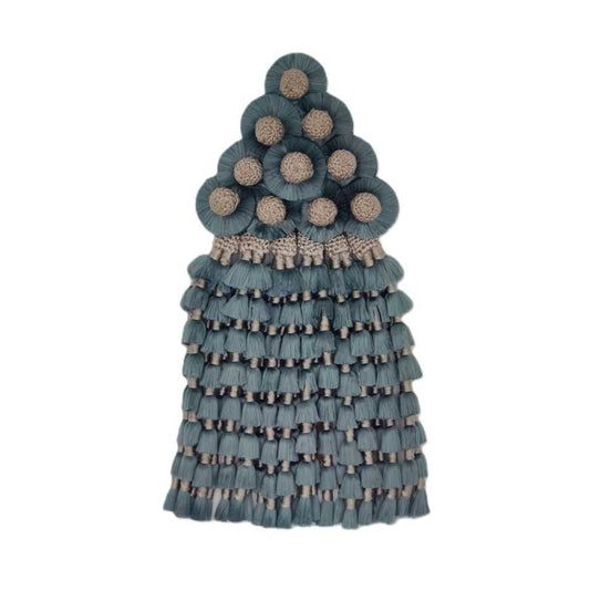 Deluxe azul grisáceo mosquero de seda, elegante y ligero, ideal para proteger contra insectos en el establo.