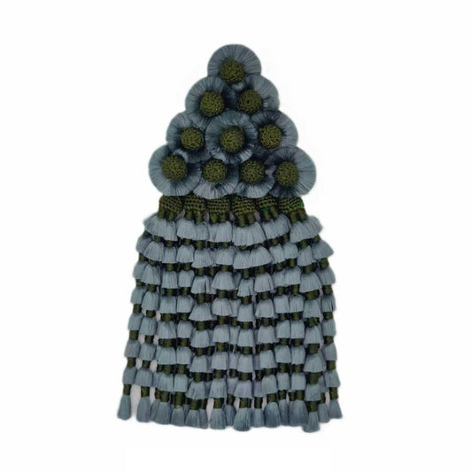 Mosquero de seda Deluxe en azul grisáceo, destacando su textura suave y diseño elegante para protección contra mosquitos.