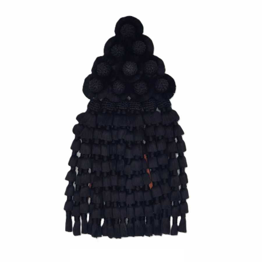 Deluxe black silk mosquero featuring elegant design and fine craftsmanship from D'Hispania.