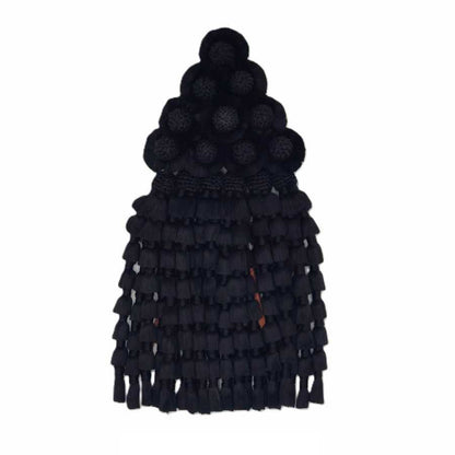 Deluxe black silk mosquero featuring elegant design and fine craftsmanship from D'Hispania.