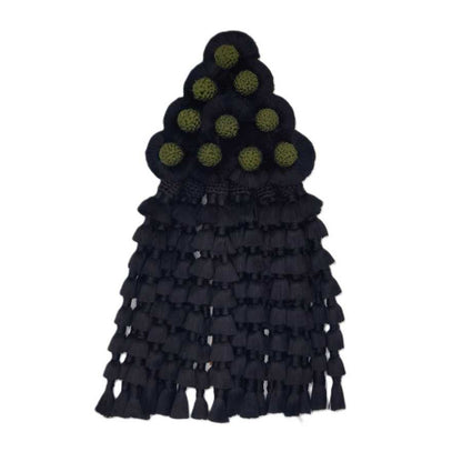 Deluxe black silk mosquero from D'Hispania, showcasing elegant fabric and design for equestrian use.