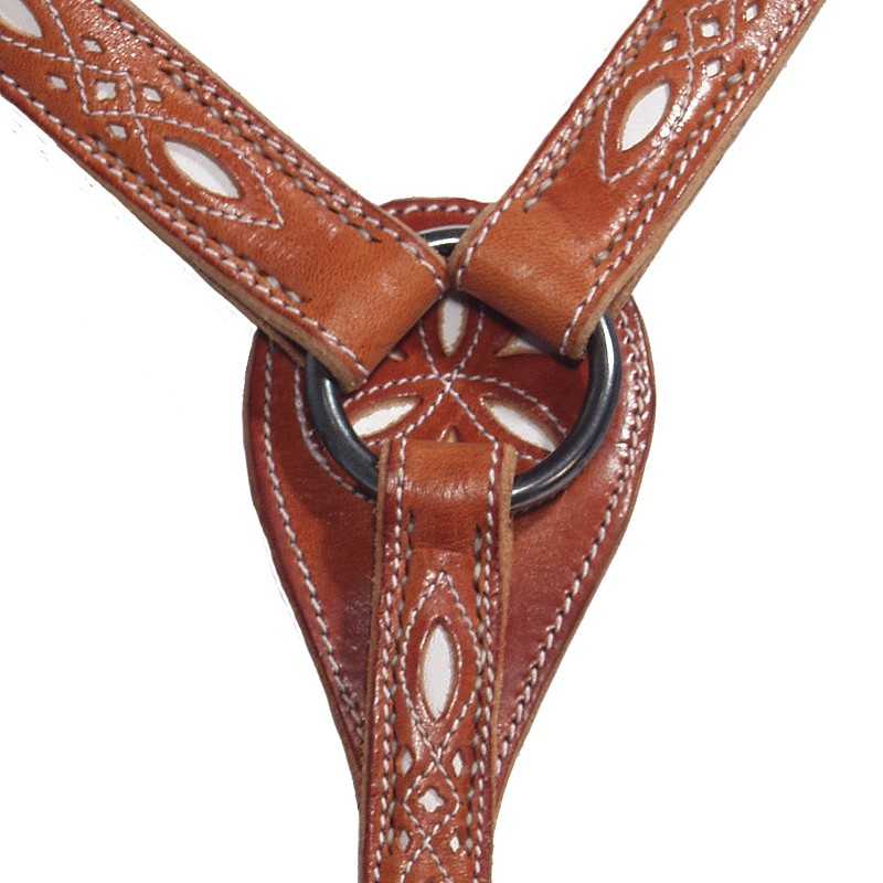 Pechopetrales Marjoman de y vaquero repujado, accesorios hípicos en gamarras, con detalles de repujado en cuero.