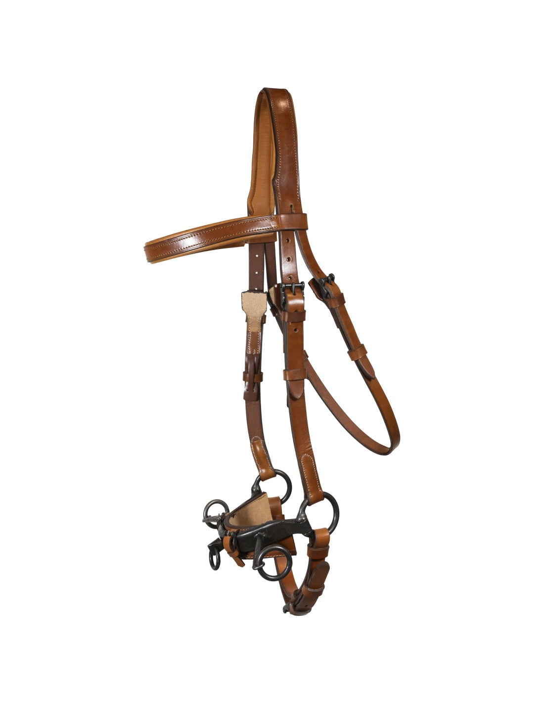 Serretón artesano de cuero para caballos, cabezada de cuerda y presentación de la marca D'Hispania en tienda hípica online.