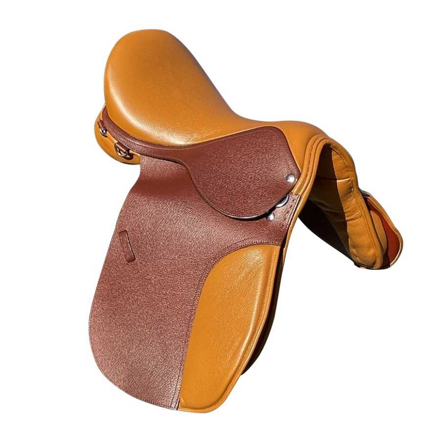 Silla Inglesa de Uso General en Cuero Grabado | Talla 18''
