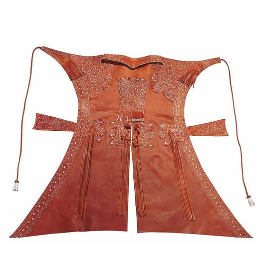 Zahón MARJOMAN Nº2 in premium leather, showcasing craftsmanship in traditional zahones y chaparreras design.